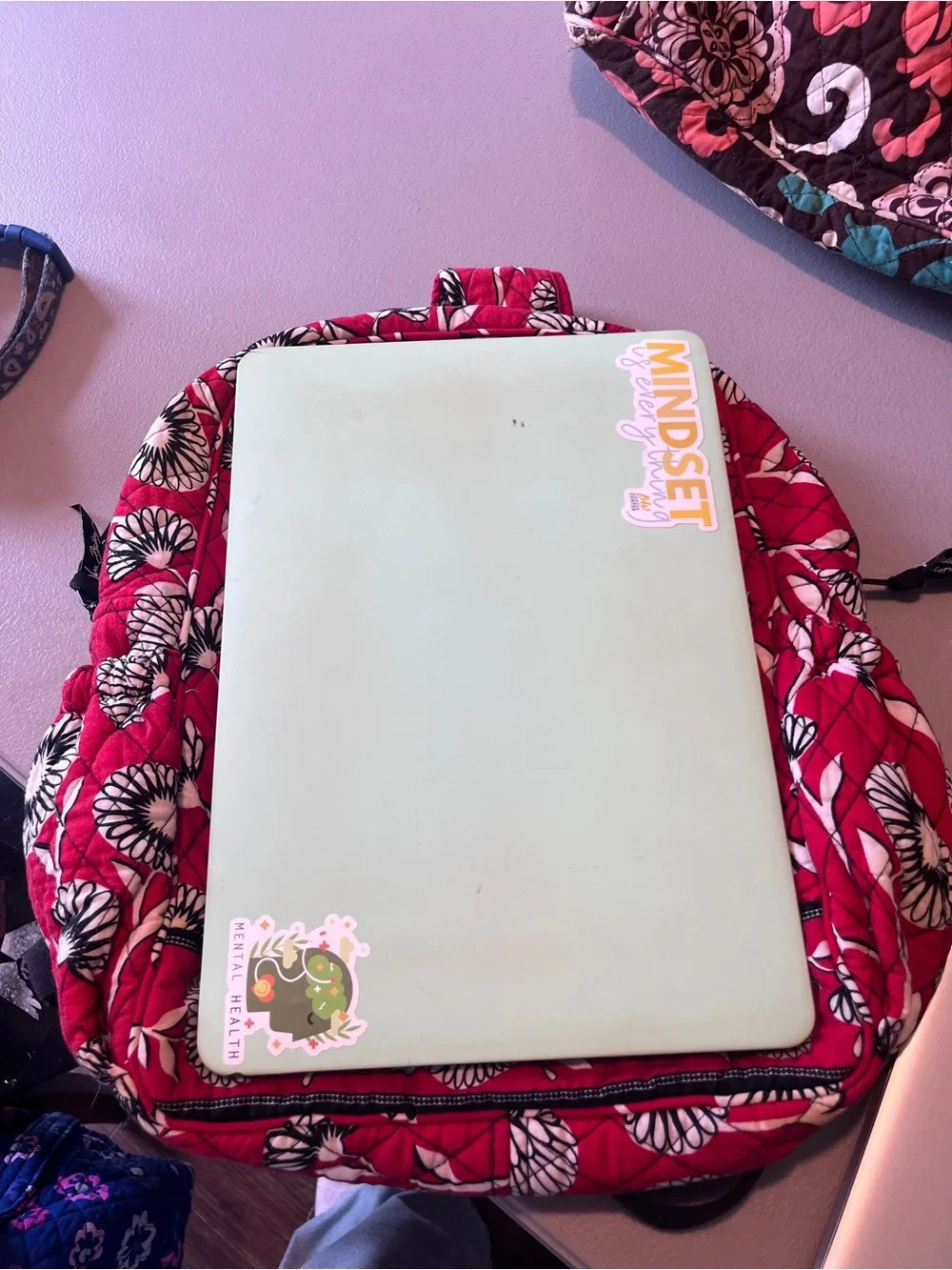 Vera Bradley small backpack in deco daisy